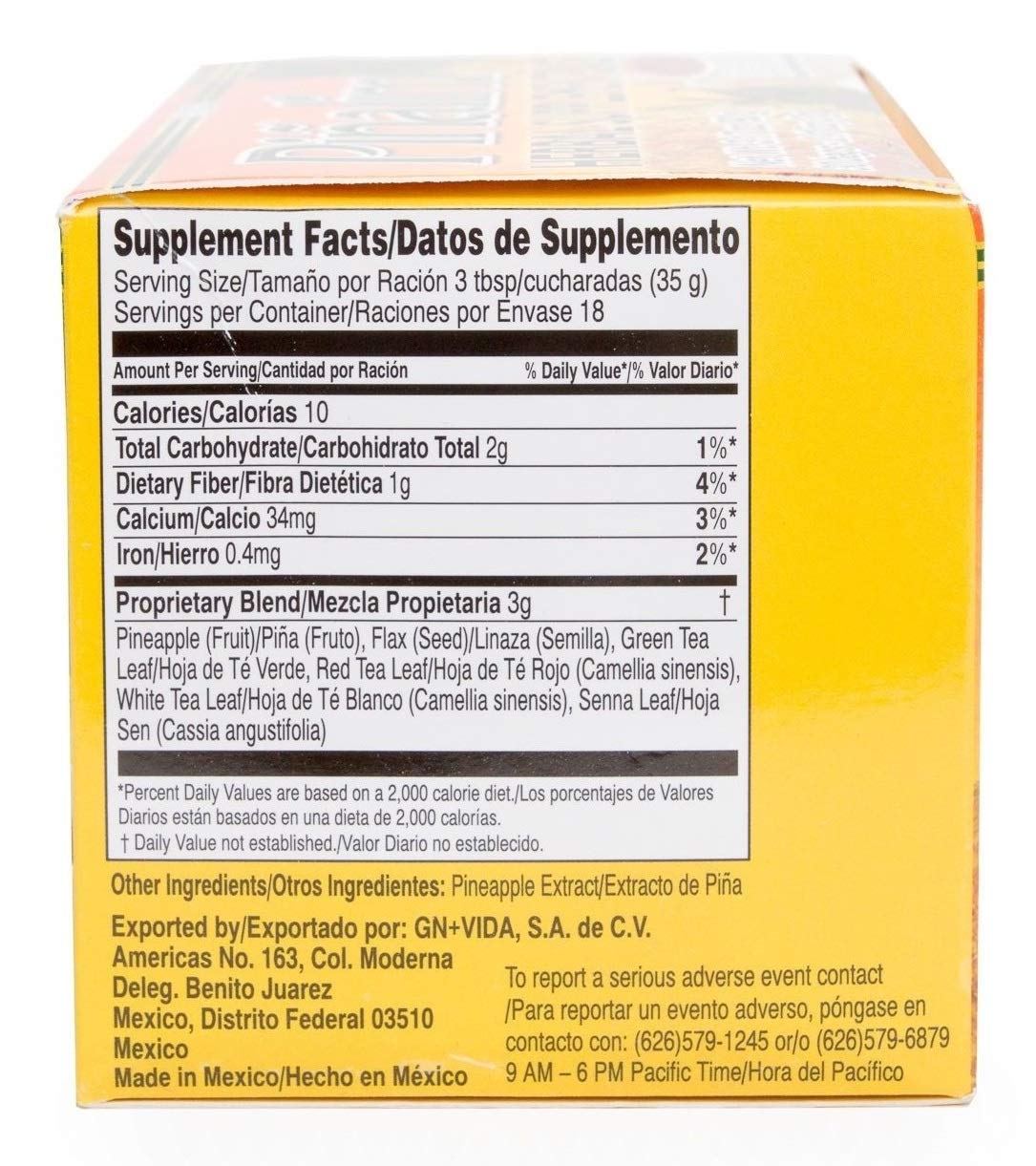 GN + VIDA Pinalim Tea | Pineapple Based Tea Containing Red Tea, Green Tea, White Tea and Senna Leaf | Twin Pack (2 x 30 Tea Bags)