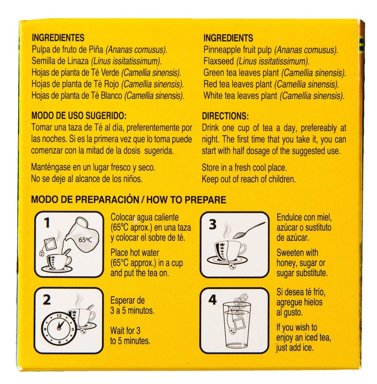 GN + VIDA Pinalim Tea | Pineapple Based Tea Containing Red Tea, Green Tea, White Tea and Senna Leaf | Twin Pack (2 x 30 Tea Bags)