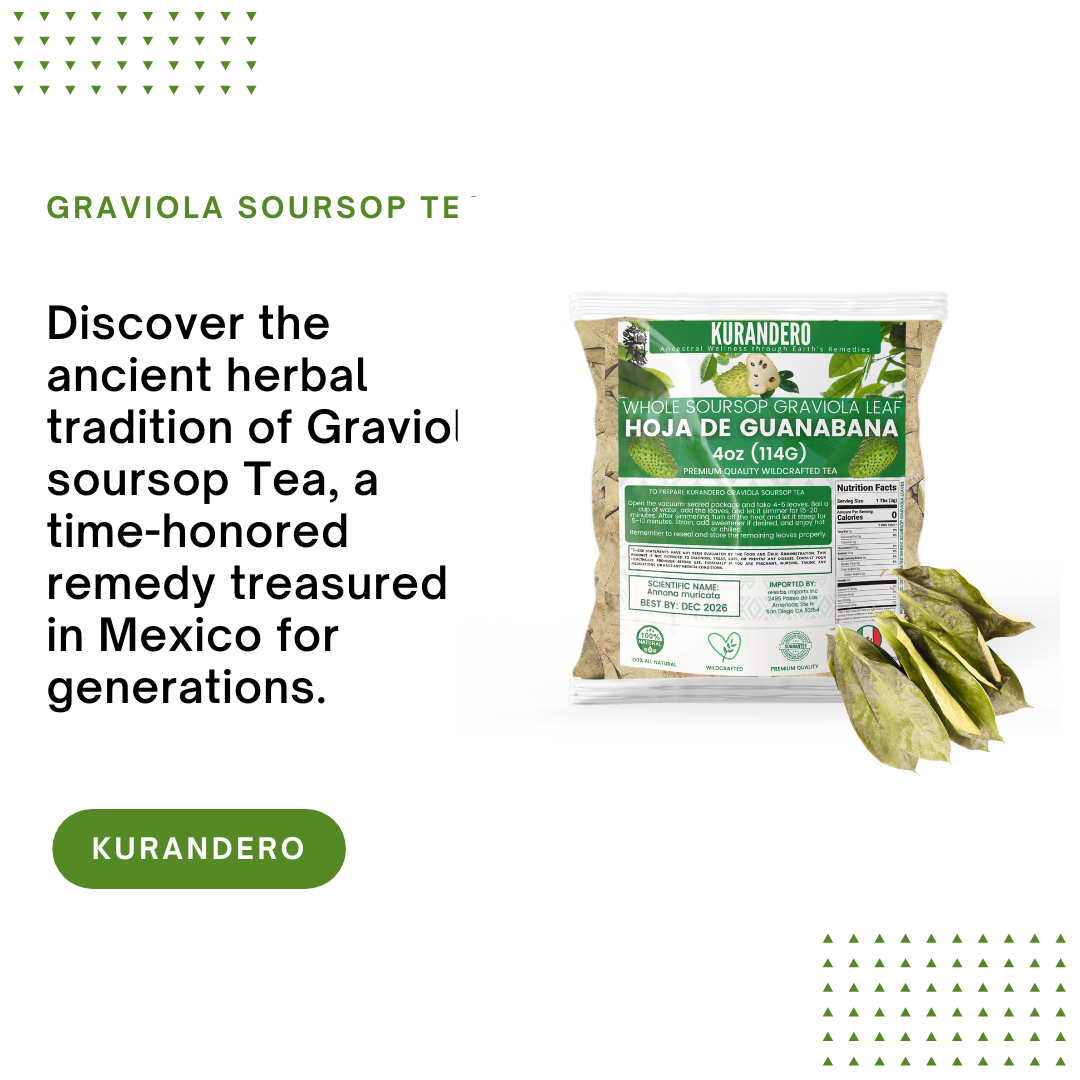 Kurandero - Whole Dried Graviola Soursop Leaves (4 oz - 330+ Leaves Per Bag) Hoja De Guanabana, 100% All Natural Delicious Fresh Tea | From Mexico | Premium Wildcrafted Quality.