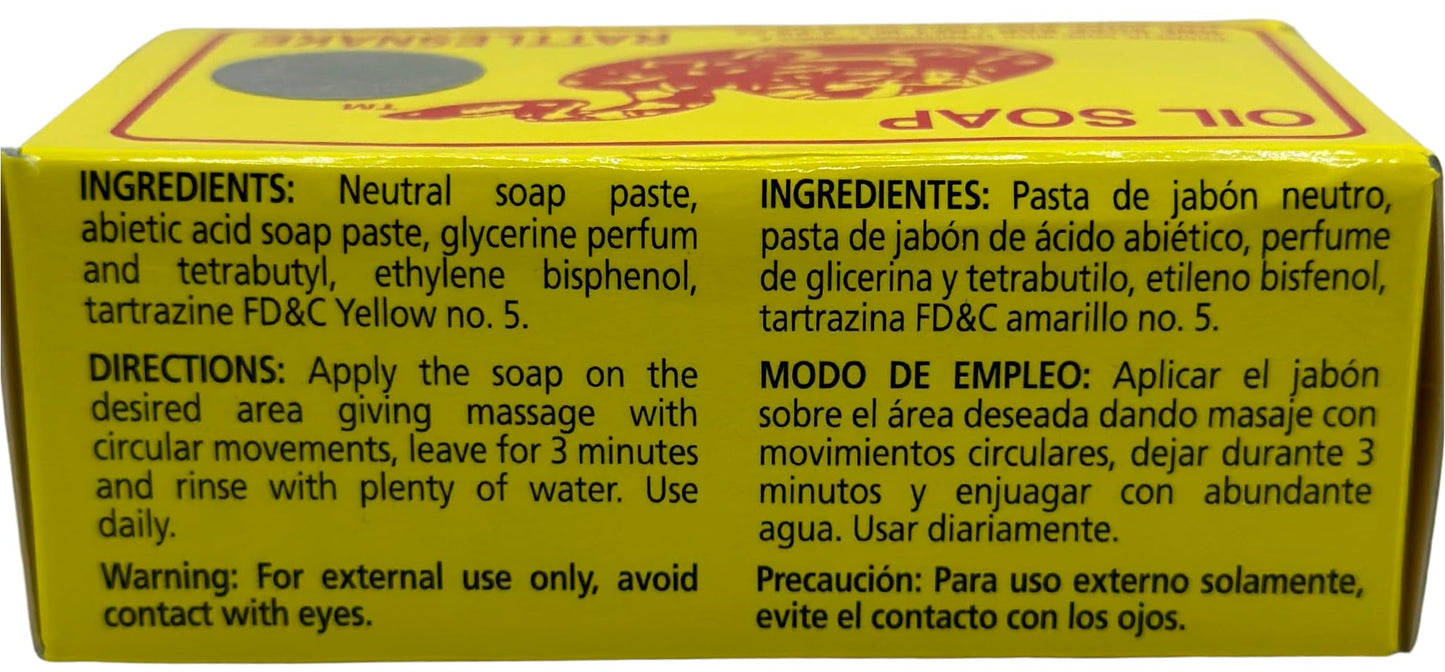 Jabon de aceite de vibora de cascabel (140g) jabon para la cara y todo el cuerpo- Ayuda a eliminar el acne y paño/Rattlesnake soap (4.93 (2)