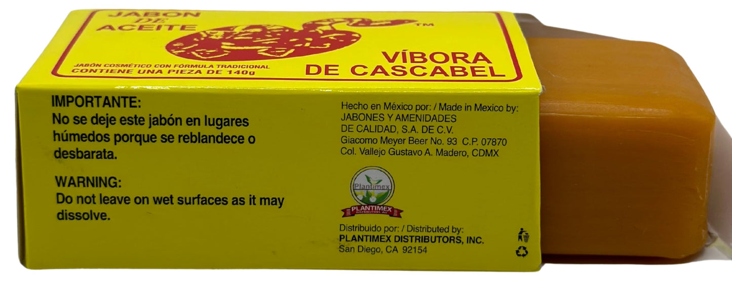 Jabon de aceite de vibora de cascabel (140g) jabon para la cara y todo el cuerpo- Ayuda a eliminar el acne y paño/Rattlesnake soap (4.93 (2)